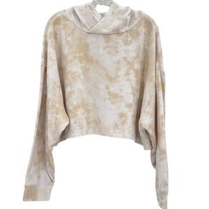 Fabletics Cropped Tie-Dyed Pullover Hoodie Womens Size Large Activewear